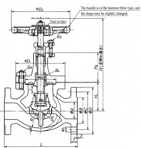 Drawing of JIS F7340 Marine Cast Steel Globe Valve.jpg Drawing of JIS F7340 Marine Cast Steel Globe Valve.jpg